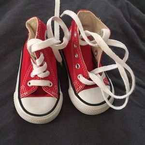 Red high top converse